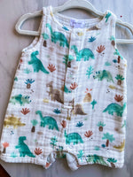 Load image into Gallery viewer, Angel Dear Dino Shortie Romper
