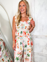 Load image into Gallery viewer, On Island Time Tropical Print Linen Tank &amp; Palazzo Pant Set

