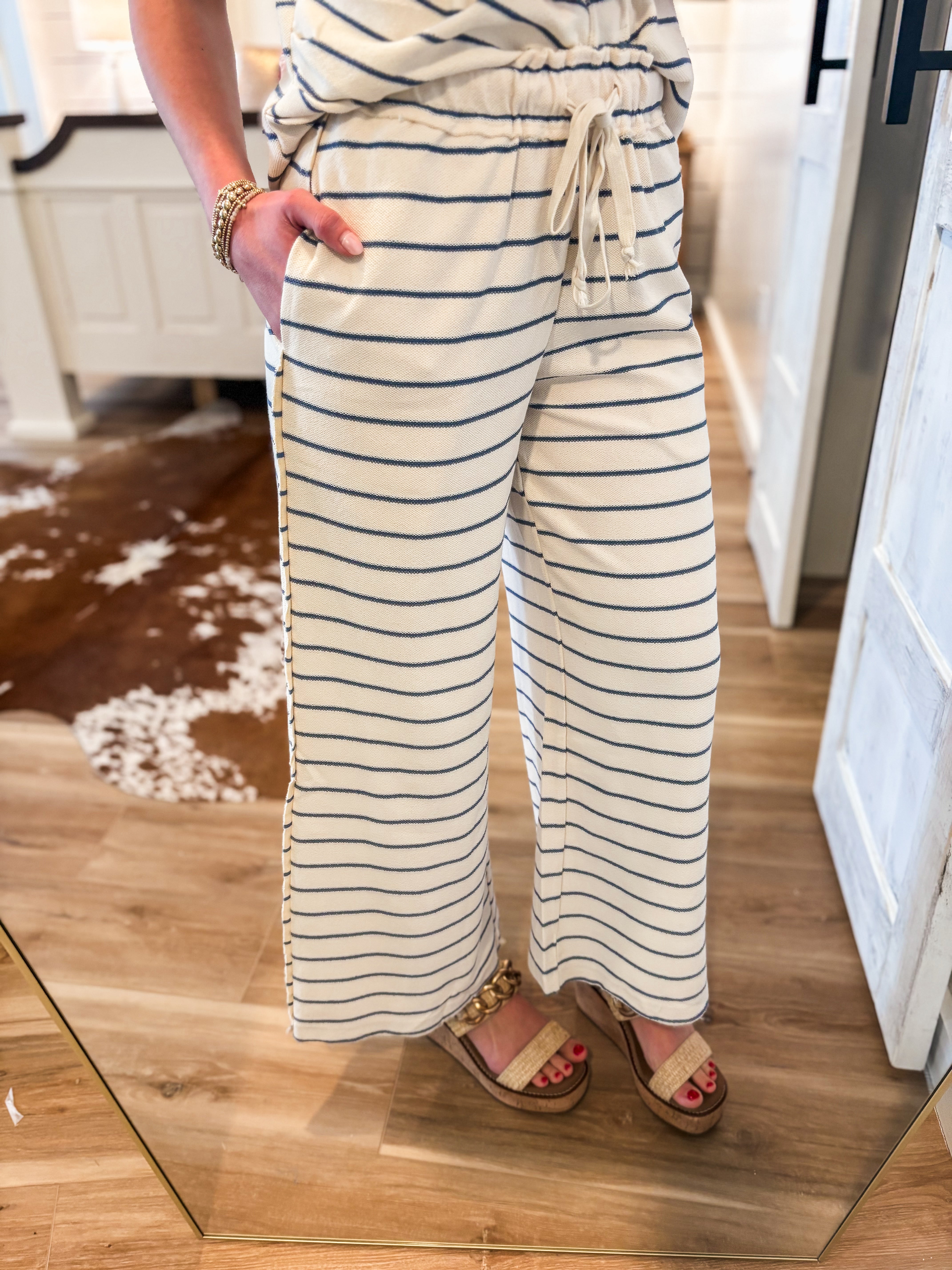 Honest Thoughts Cream Tank & Pant Lounge Set