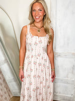Load image into Gallery viewer, Sweet Touch Powder Pink Floral Midi Dress
