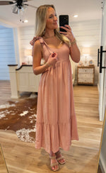Load image into Gallery viewer, More Than Enough Mauve Babydoll Maxi Dress
