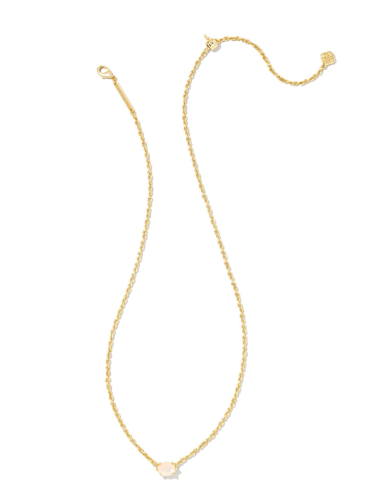 Cailin Champagne Opal Crystal Pendant Gold Necklace