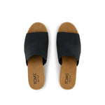 Load image into Gallery viewer, TOMS Diana Wedge Mule Sandal - Black Leather

