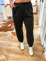Load image into Gallery viewer, Set The Tone Black Modal Pullover &amp; Jogger Pant Set
