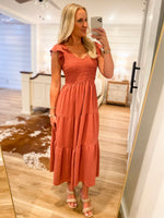 Load image into Gallery viewer, Take My Chance Mauve Midi Dress
