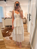 Load image into Gallery viewer, Along With Me Blue Floral Corset Midi Dress
