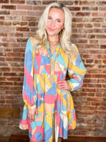 Load image into Gallery viewer, At First Sight Pastel Abstract Dress
