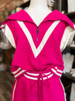 Load image into Gallery viewer, Off The Court Magenta Tank &amp; Skirt Set
