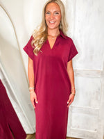 Load image into Gallery viewer, Found You Burgundy Luxe Butter Maxi Dress
