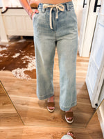Load image into Gallery viewer, Into More Light Wash Wide Leg Miou Muse Denim
