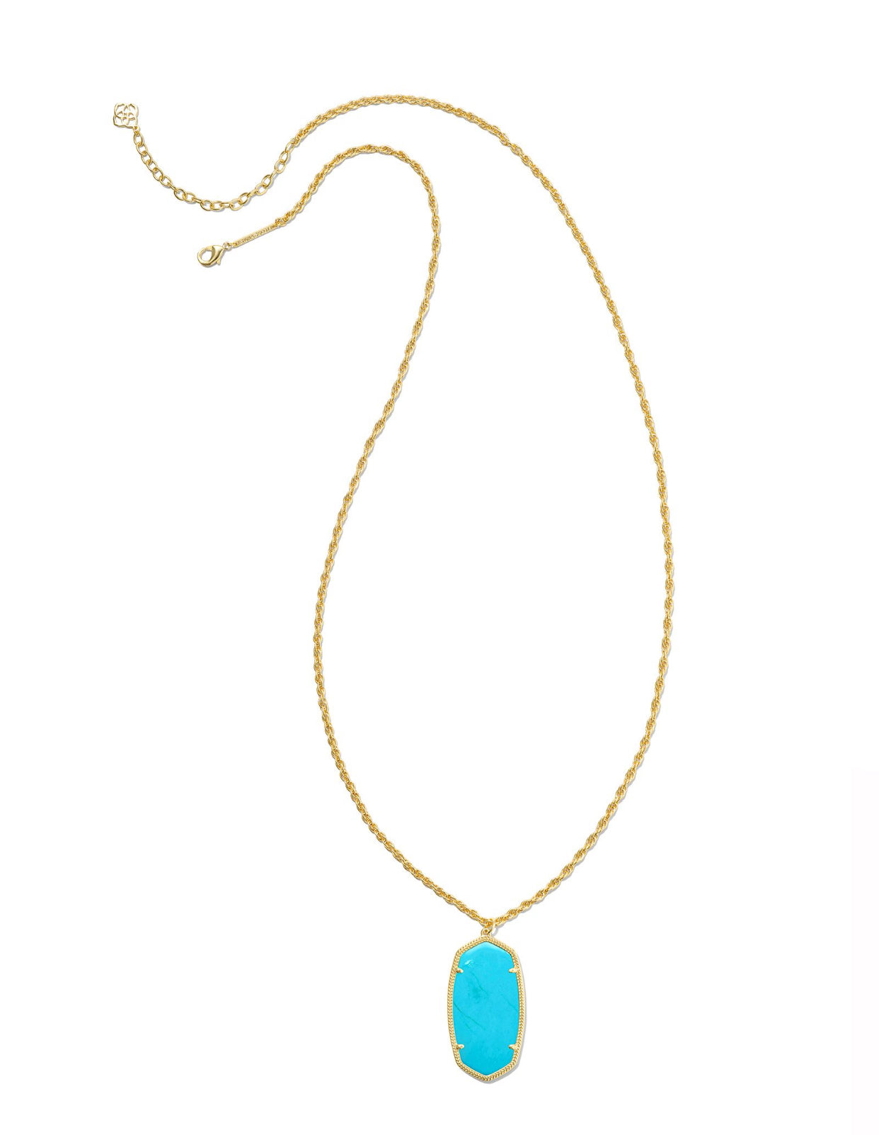 Rae Turquoise Pendant Gold Necklace