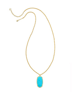 Rae Turquoise Pendant Gold Necklace