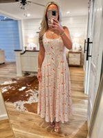 Load image into Gallery viewer, Just Between Us Powder Pink Floral Midi Dress
