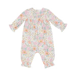 Load image into Gallery viewer, Angel Dear Peonies &amp; Roses Smocked Romper
