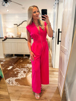 Load image into Gallery viewer, Beside Me Pink Jumpsuit
