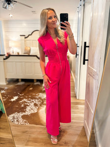 Beside Me Pink Jumpsuit