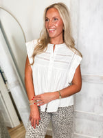 Load image into Gallery viewer, Seeing You Cream Lace Blouse
