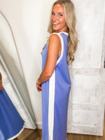 Load image into Gallery viewer, Keeping Hopes Up Chambray Luxe Knit Midi Dress
