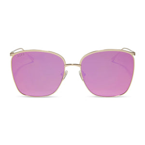 Vittoria - Gold Pink Rush Mirror Diff Sunglasses