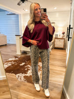 Load image into Gallery viewer, Plan To Stay Maroon Luxe Blouse
