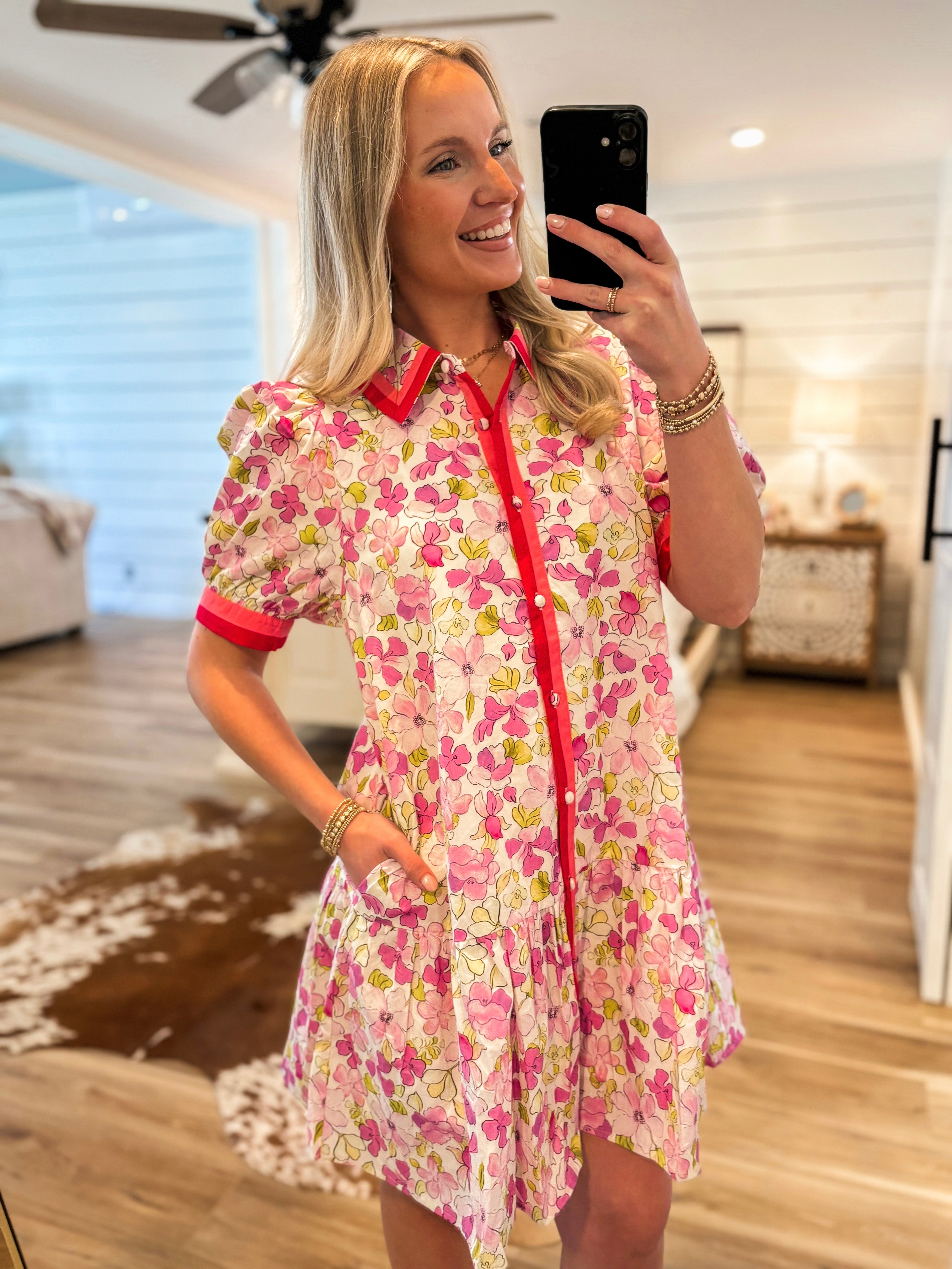 Blessing You Lavender Floral Mini Dress