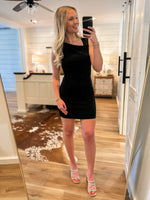 Load image into Gallery viewer, Lead Me There Black Sleeveless Mini Dress
