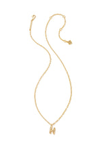 Load image into Gallery viewer, Crystal Letter H Pendent Gold Necklace
