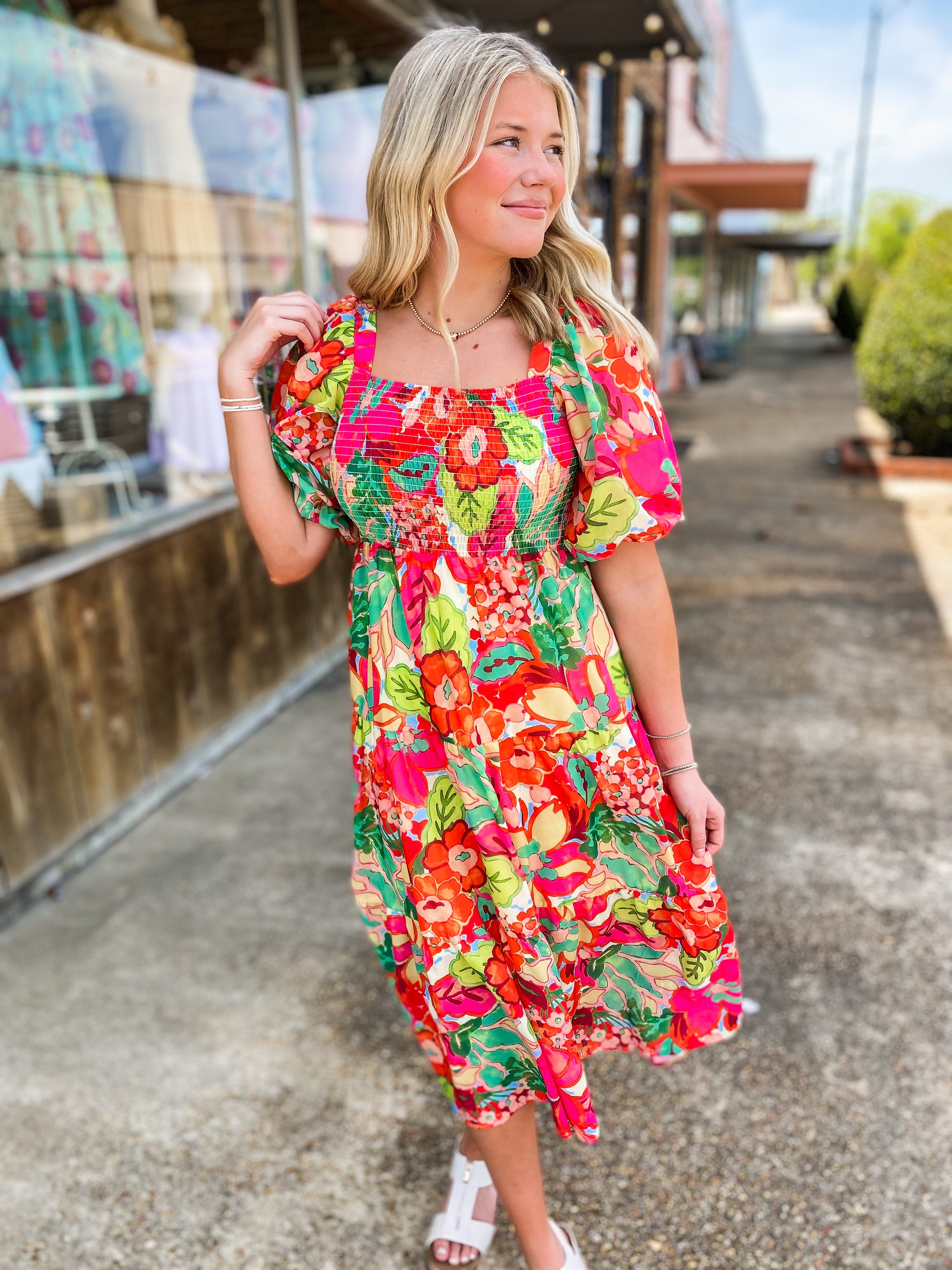My Moment Floral THML Midi Dress Shopaholics Only Boutique My Moment Floral THML Midi Dress Shopaholics Only Boutique