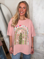 Load image into Gallery viewer, Best Wishes Rose Rainbow Patch S/S Tee
