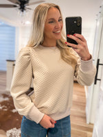 Load image into Gallery viewer, Changing Cities Textured Taupe Sweatshirt
