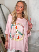 Load image into Gallery viewer, Changing Tune Pink Peace Patch Tunic
