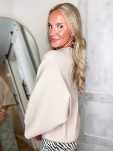 Part Ways Stone Knit Sweater