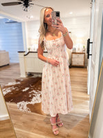 Load image into Gallery viewer, Sweet Touch Powder Pink Floral Midi Dress
