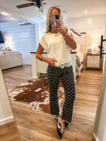 Load image into Gallery viewer, Cream Knit Lace Trim S/S Sweater
