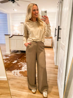 Load image into Gallery viewer, On New Time Mocha Trouser Pants
