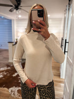 Load image into Gallery viewer, Let It Go Pearl Shimmer Mock Neck L/S
