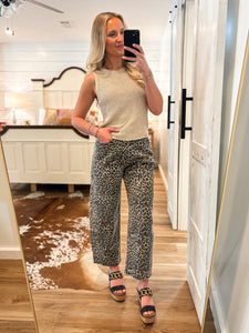 Dream Of Me Taupe Shimmer Knit Tank