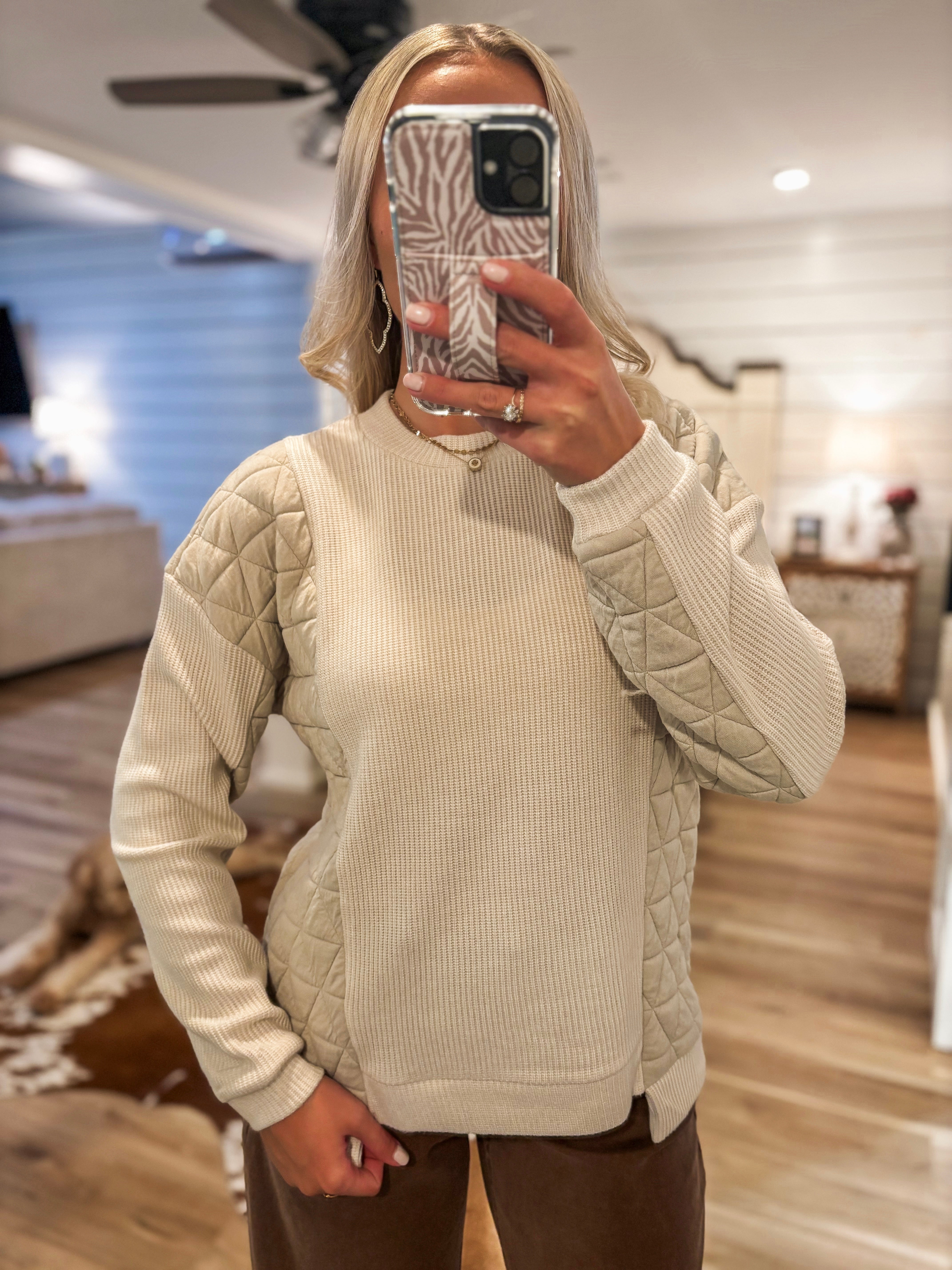 Going Far Ivory Knit Pullover