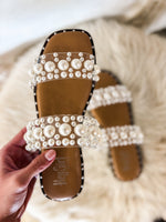 Load image into Gallery viewer, Mamma Mia Pearl Stud Corkys Sandal
