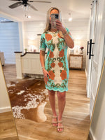 Load image into Gallery viewer, Never Guessed Floral S/S Sweater Dress

