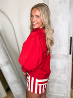Load image into Gallery viewer, Here &amp; Now Brick Red Button Down Blouse

