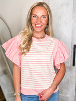 Load image into Gallery viewer, Change My Mind Pink Stripe Blouse
