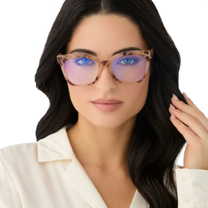 Willa - Cream Tortoise Blue Light Diff Readers + 3.0 Power