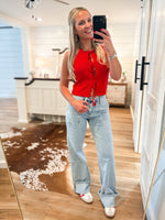 Load image into Gallery viewer, Stellar High Rise Light Wash Cuffed Vervet Denim
