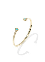 Load image into Gallery viewer, Mini Elton Blue Opal Gold Cuff Bracelet
