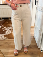 Load image into Gallery viewer, Break Through Cream Cropped Trouser Pant
