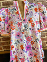 Load image into Gallery viewer, New Space Coral &amp; Peach Contrast Blouse
