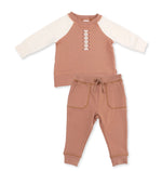Load image into Gallery viewer, Angel Dear Football Raglan Sweatshirt &amp; Jogger Set
