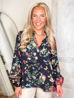 Load image into Gallery viewer, For Better Black Multi Print Blouse
