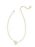 Load image into Gallery viewer, Pearl Letter B Gold Pendant Necklace
